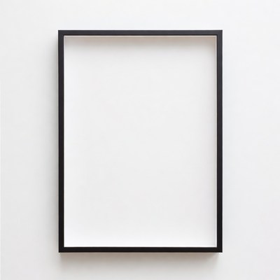Empty Black Picture Frame