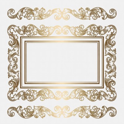 Ornate Golden Vector Frame