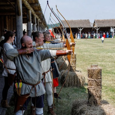 Medieval Archers Shooting Bows