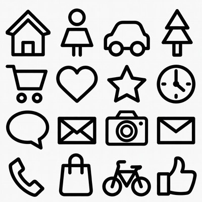 Line Icon Set Collection