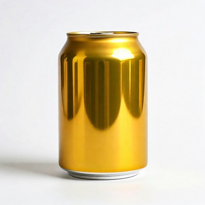 Shiny Gold Aluminum Can