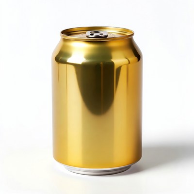 Shiny Gold Aluminum Can