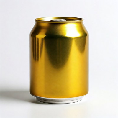 Shiny Gold Aluminum Can