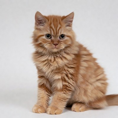 Cute British Shorthair Kitten Sitting