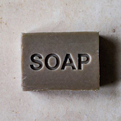 Gray Soap Bar on Surface
