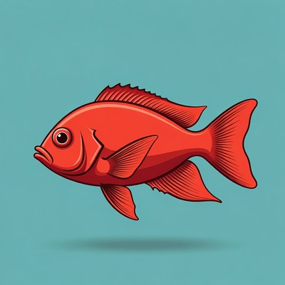 Red Snapper Fish Illustration