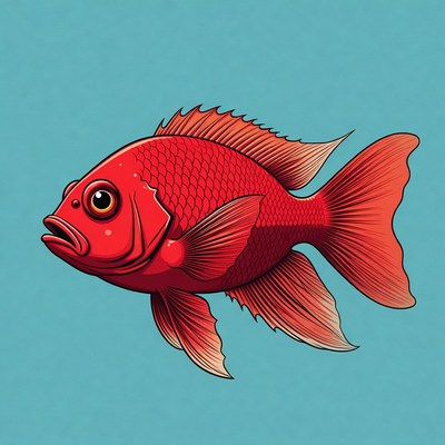 Red Snapper Fish Illustration