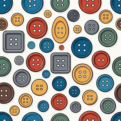 Colorful Buttons Seamless Pattern