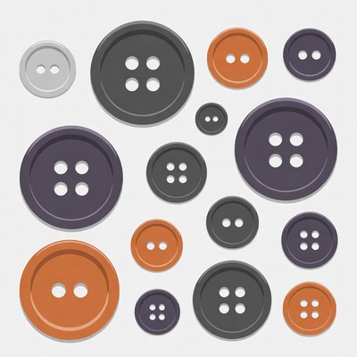 Assorted Colored Buttons Illustration