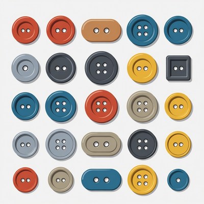Colorful Buttons Assortment