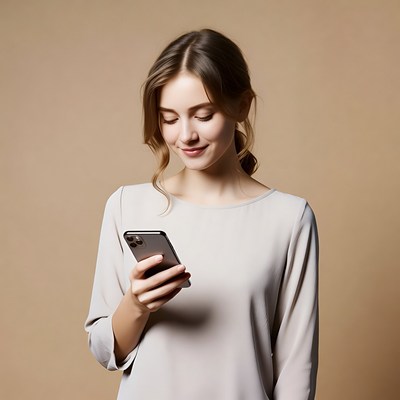 Woman using smartphone