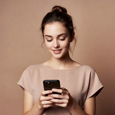 Young woman using smartphone