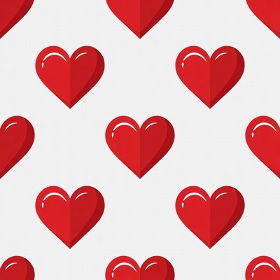 Red Heart Pattern Background