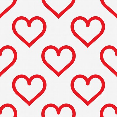 Red Heart Pattern Background