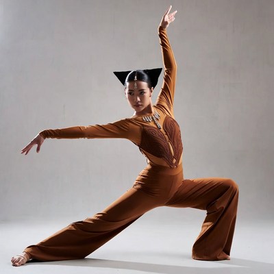Asian woman performing dance pose