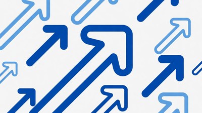 Blue Arrows Pattern Background