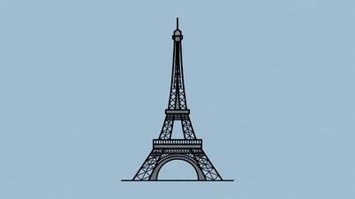 Eiffel Tower silhouette illustration