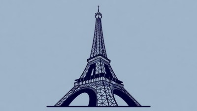 Eiffel Tower silhouette illustration