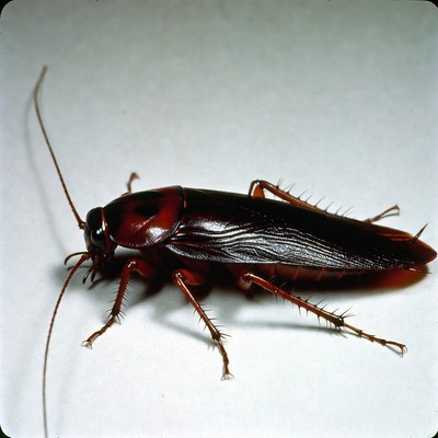 American Cockroach on White Background