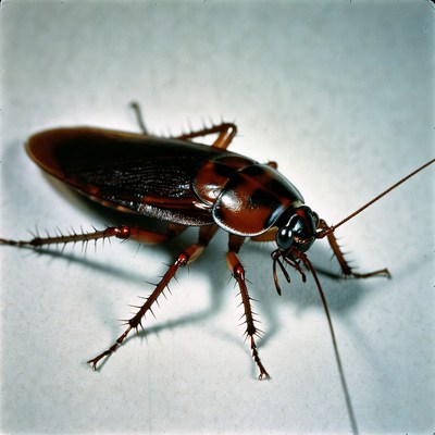 German Cockroach on White Background