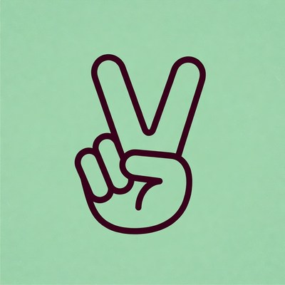 Peace Sign Hand Gesture