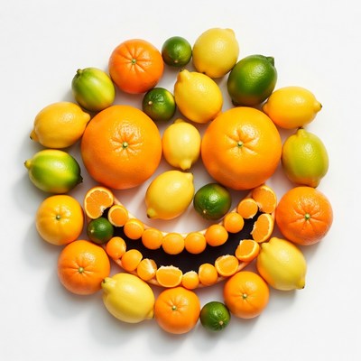 Smiley Face from Oranges and Lemons