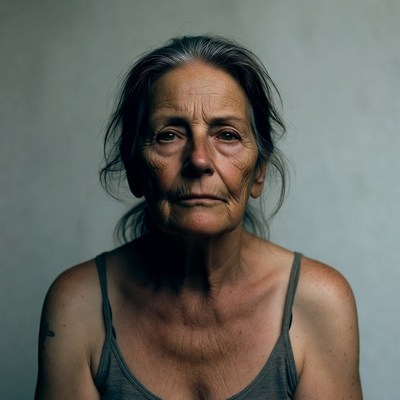 Elderly woman close-up portrait