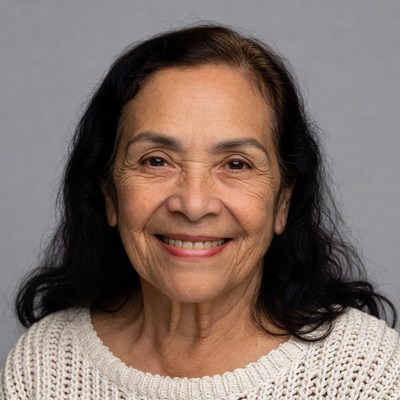 Smiling elderly Latina woman