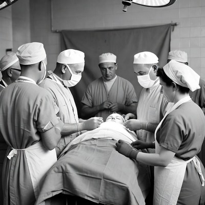 Surgeons Performing Surgery in Operating Room
