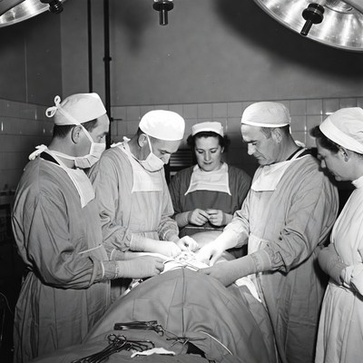 Surgeons Performing Operation in Hospital