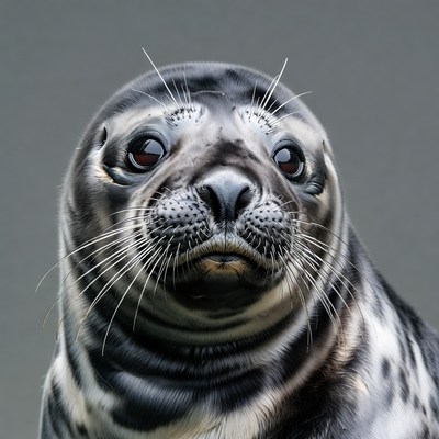 Harbor Seal Closeup Portrait