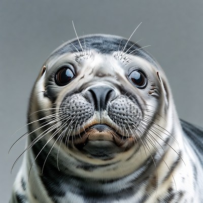 Cute Harbor Seal Closeup