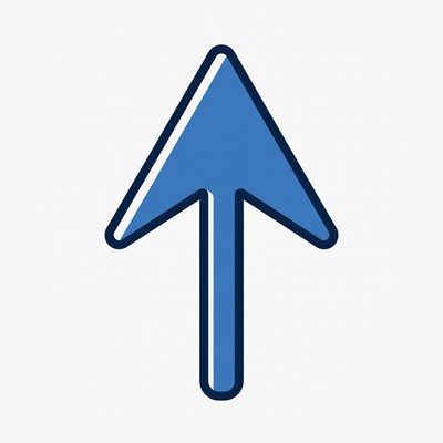 Blue upward arrow icon