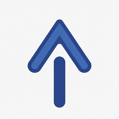 Blue upward arrow icon