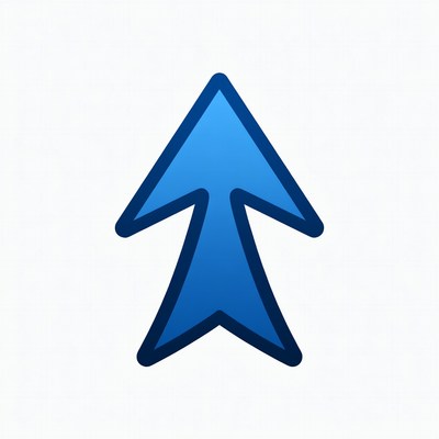Blue upward arrow icon