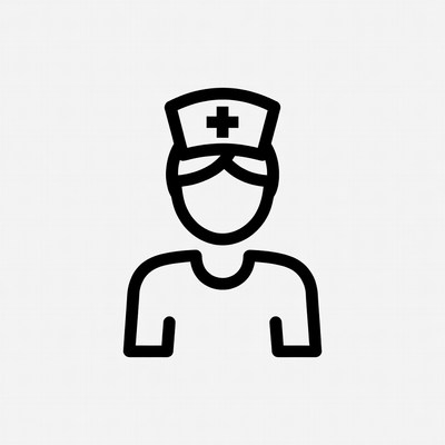 Nurse wearing nurse cap icon