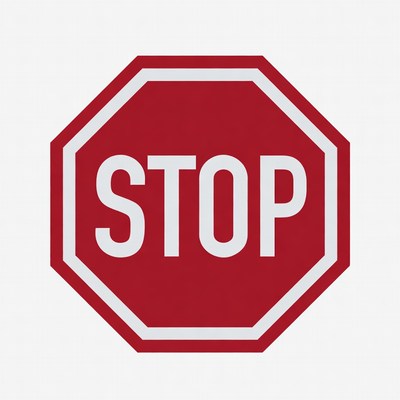 Red Stop Sign Illustration
