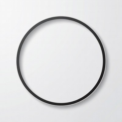 Black Circle on White Background