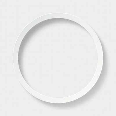 White Circle Frame Isolated