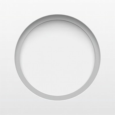 White Paper Cutout Circle