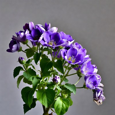 Purple Tibouchina Flowers Cluster