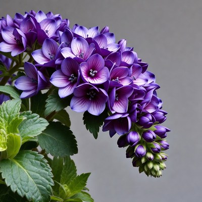Purple Tradescantia Flowers Cluster