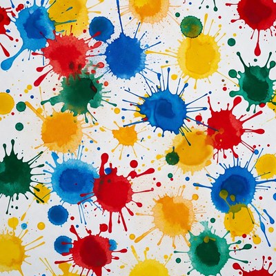 Colorful Watercolor Paint Splashes