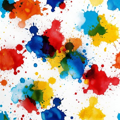 Colorful Watercolor Paint Splashes