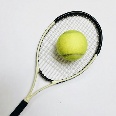 Tennis racket with ball