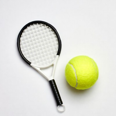 Tennis racket and ball