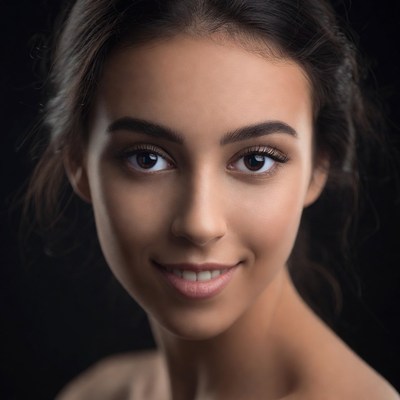 Smiling young woman close-up portrait