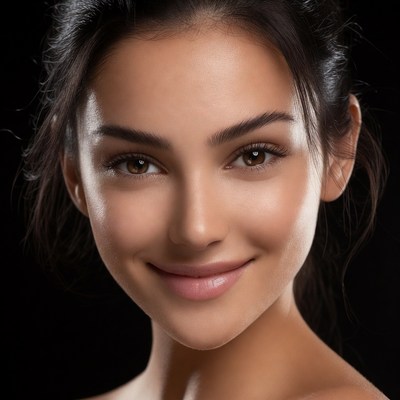 Beautiful woman smiling close-up