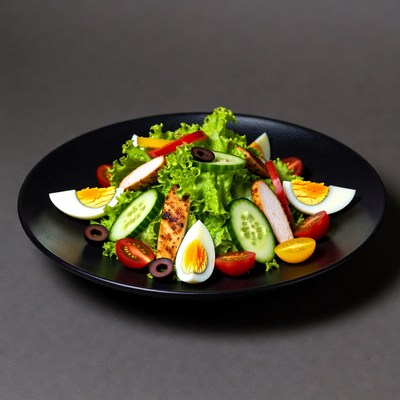 Chicken Salad with Eggs and Veggies