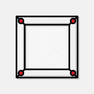 Red Dot Square Frame Icon